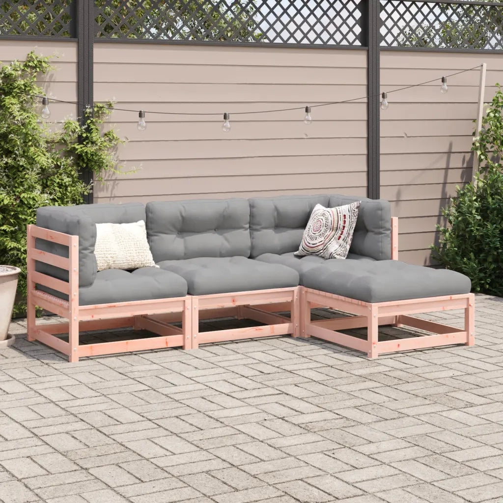 Set Divani da Giardino 4 pz in Legno Massello Abete Douglascod mxl 116911