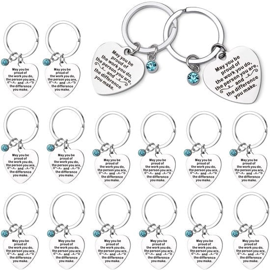 Sostituto di chiave da parete, 16 pezzi, hanger di chiave da letto, regalo di valore, regalo di incoraggiamento, personalizzato, ideale per madre/madre e padre