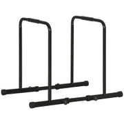 Barra per Dip in Acciaio ad Altezza Regolabile con 6 Lunghezze Regolabili, 90-102x65x80-90 cm, Nera