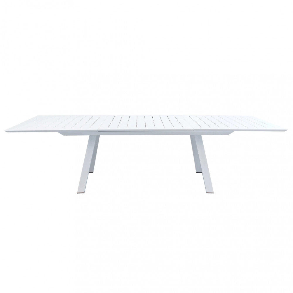 Tavolo Zante Allungabile 200/300x110x75 h cm in Alluminio Bianco