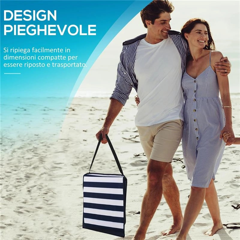 SET 2 SDRAIO DA SPIAGGIA PIEGHEVOLI E REGOLABILI CON TASCA IN ACCIAIO E POLIESTERE 142X51X40 CM MULTICOLORE