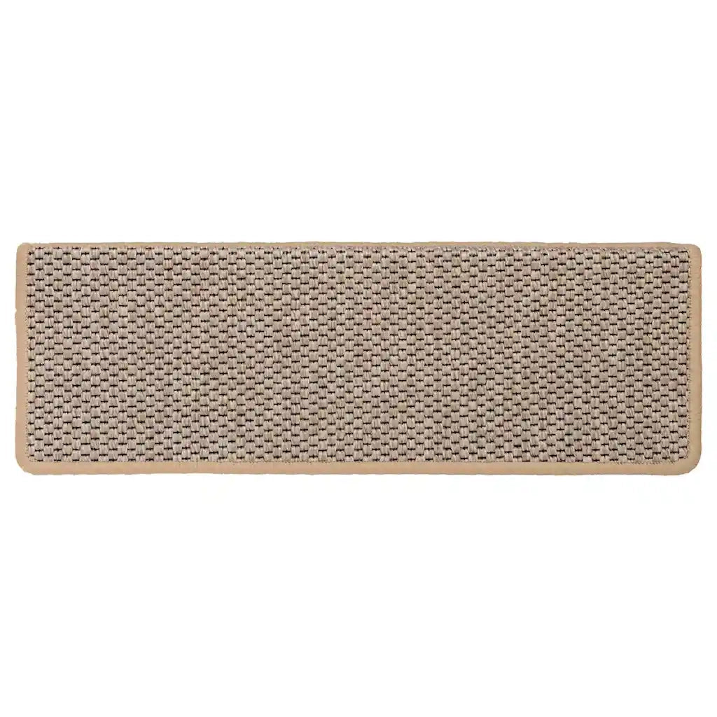 Tappeti Adesivi Scale Aspetto Sisal 15pz 65x21x4cm Beige Chiaro 326892