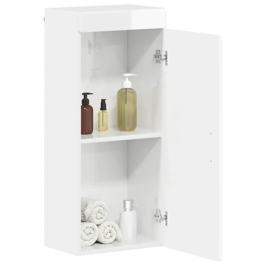 Armadio da bagno a muro TULUM Bianco Lucido 37 x 24,5 x 86 cm 880335