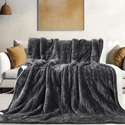 Deken elettrico con spegnimento automatico, 180 x 130 cm, flanella a doppia faccia, deken elettrico per il calore, 5 impostazioni di temperatura e 4 ore di timer, protezione contro sovraccaloramento, deken elettrico lavabile