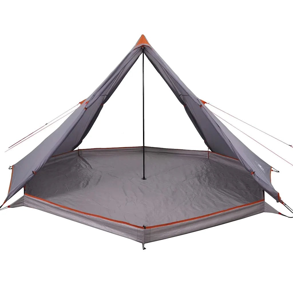 Tenda Familiare Tipi 8 Persone Grigia e Arancione Impermeabile 94584