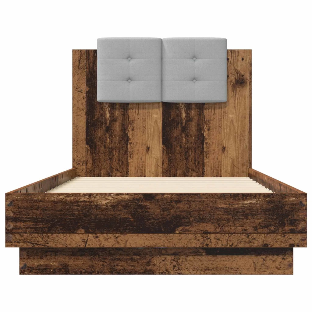 Letto con LED Legno antico 80 x 200 cm Legno ingegnerizzato 3429664