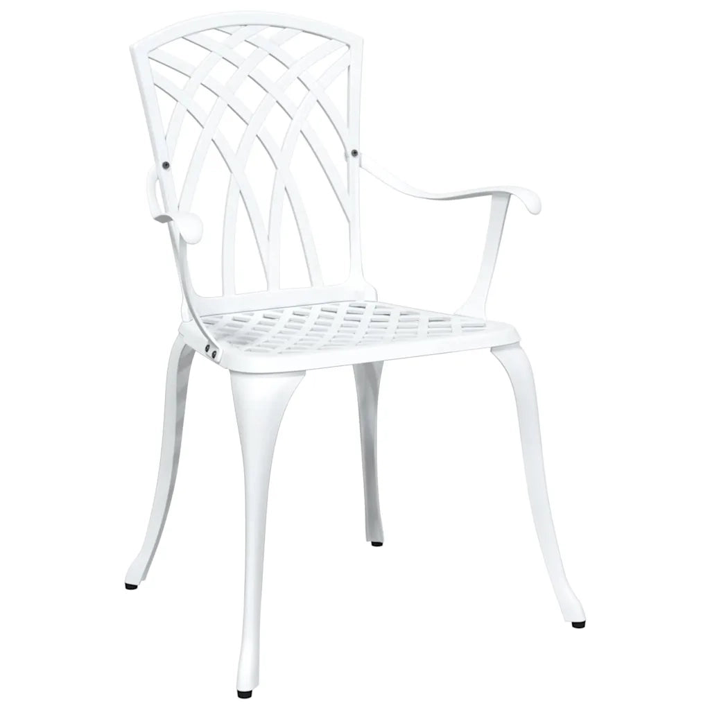 Set di Tavolo da Giardino 3 pcs Bianco Alluminio pressofuso 3334758