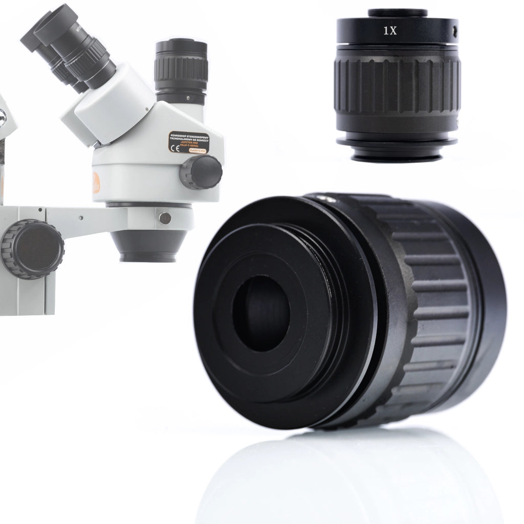 Adattatore Regolabile 1x per Microscopio Stereoscopico – Alta Qualità, Montaggio 38mm/25mm C-Mount