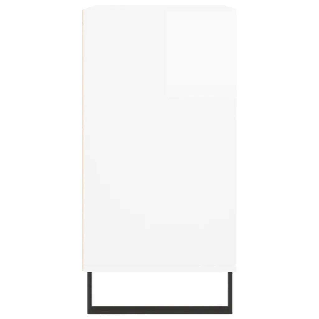Credenza-Buffet-Armadio da cucina Bianco Lucido 57x35x70 cm in Legno Multistrato 404215