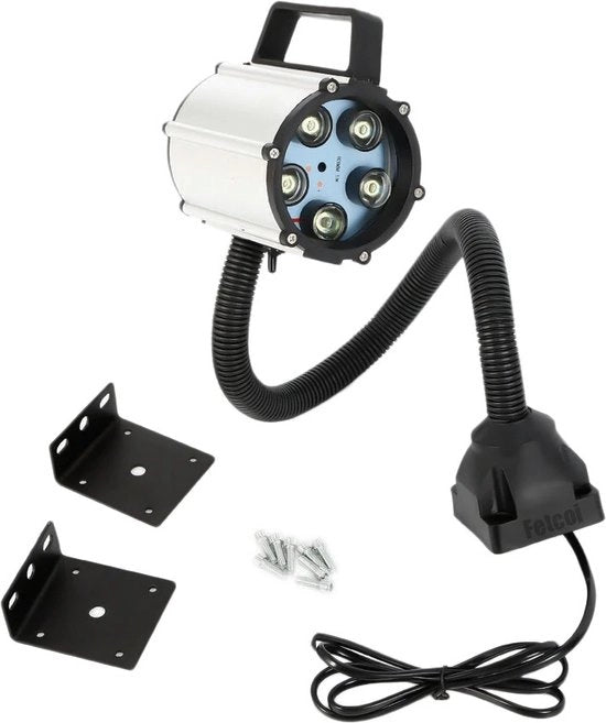 Lampada LED per lavoro con braccio flessibile - lega di alluminio - 110V-220V - ideale per macchine CNC e officine