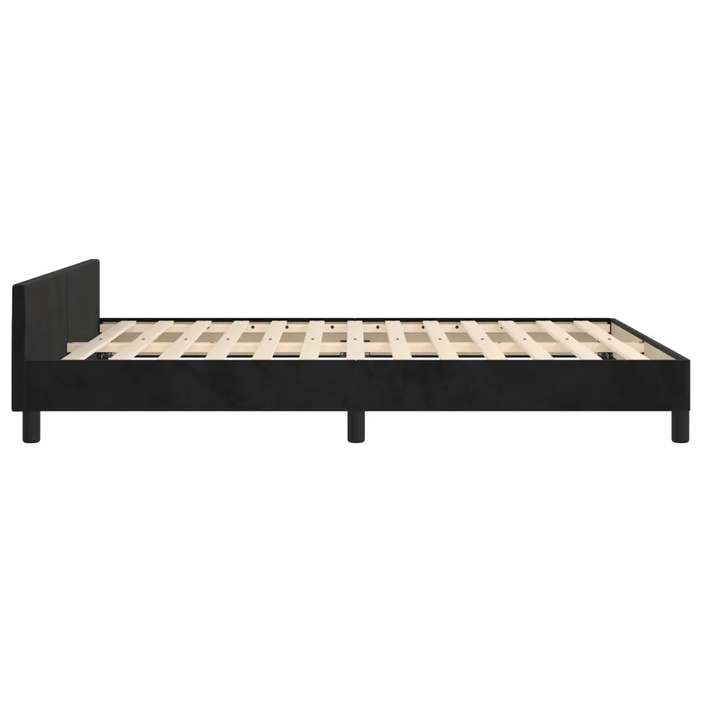 Giroletto senza Materasso Nero 140x190 cm in Velluto 3125997