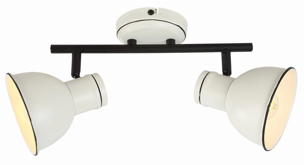 Plafoniera Candellux Zumba bianco/nero 2xE14 metallo