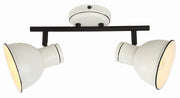 Plafoniera Candellux Zumba bianco/nero 2xE14 metallo