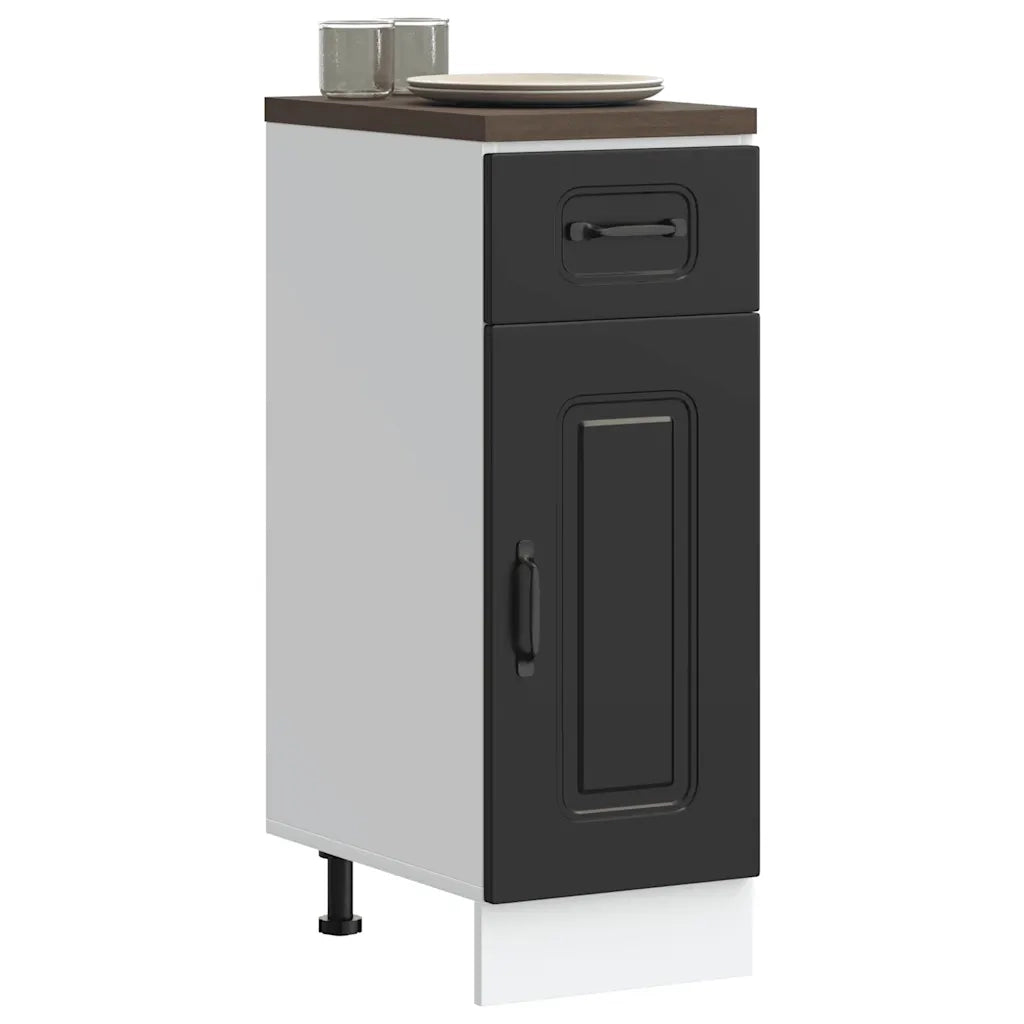 Base da Cucina Kalmar Nero in Legno Multistrato 853458