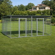 2 box uniti per cani da esterno copertura zincato a caldo ciascuno da 300x300xh180 cm