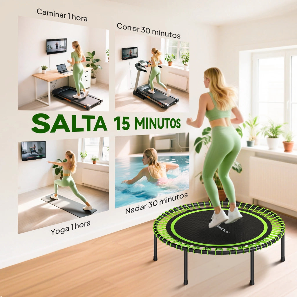 Tappeto Elastico Fitness ¨C Zephmum ¨C Verde e Nero ?114 cm