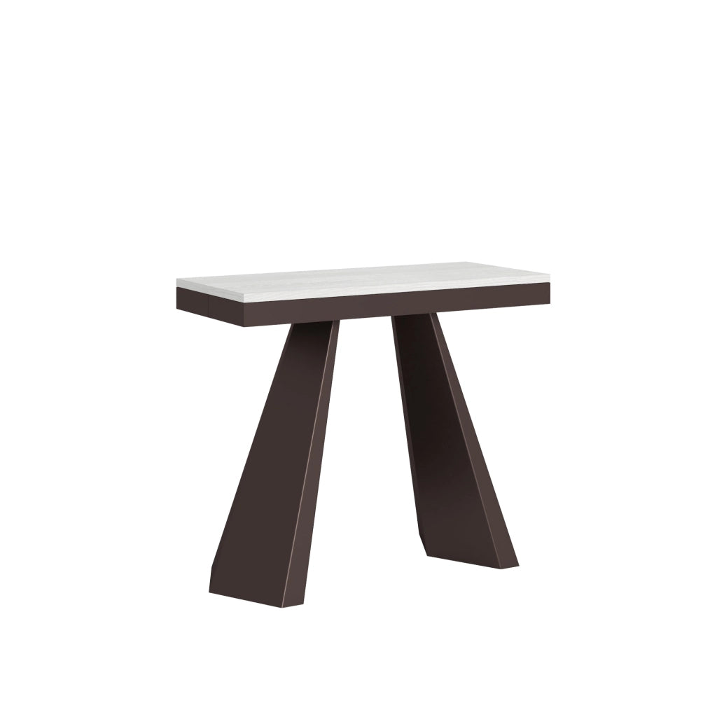 Consolle Allungabile 90-300x40x77 cm in Nobilitato Bianco