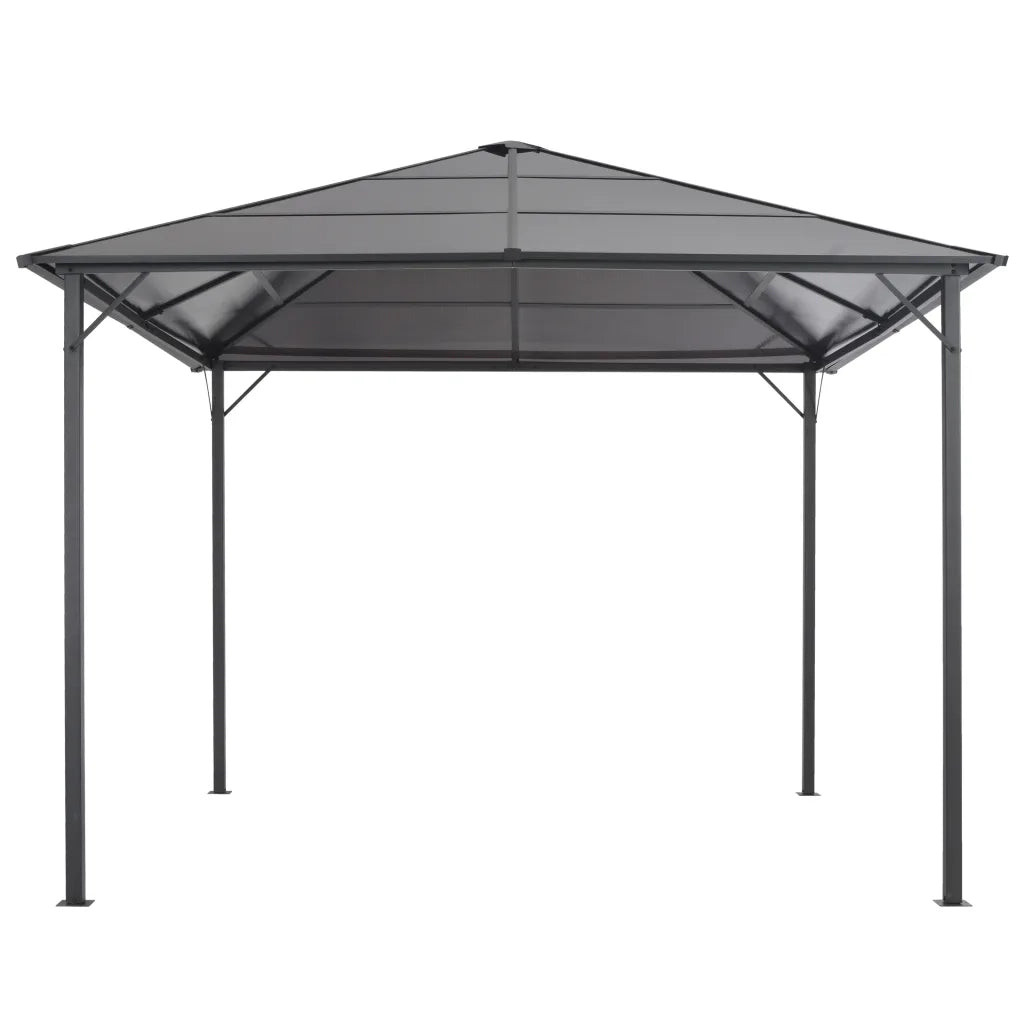 Gazebo con Tettuccio in Alluminio 3x3 m Antracite 44641
