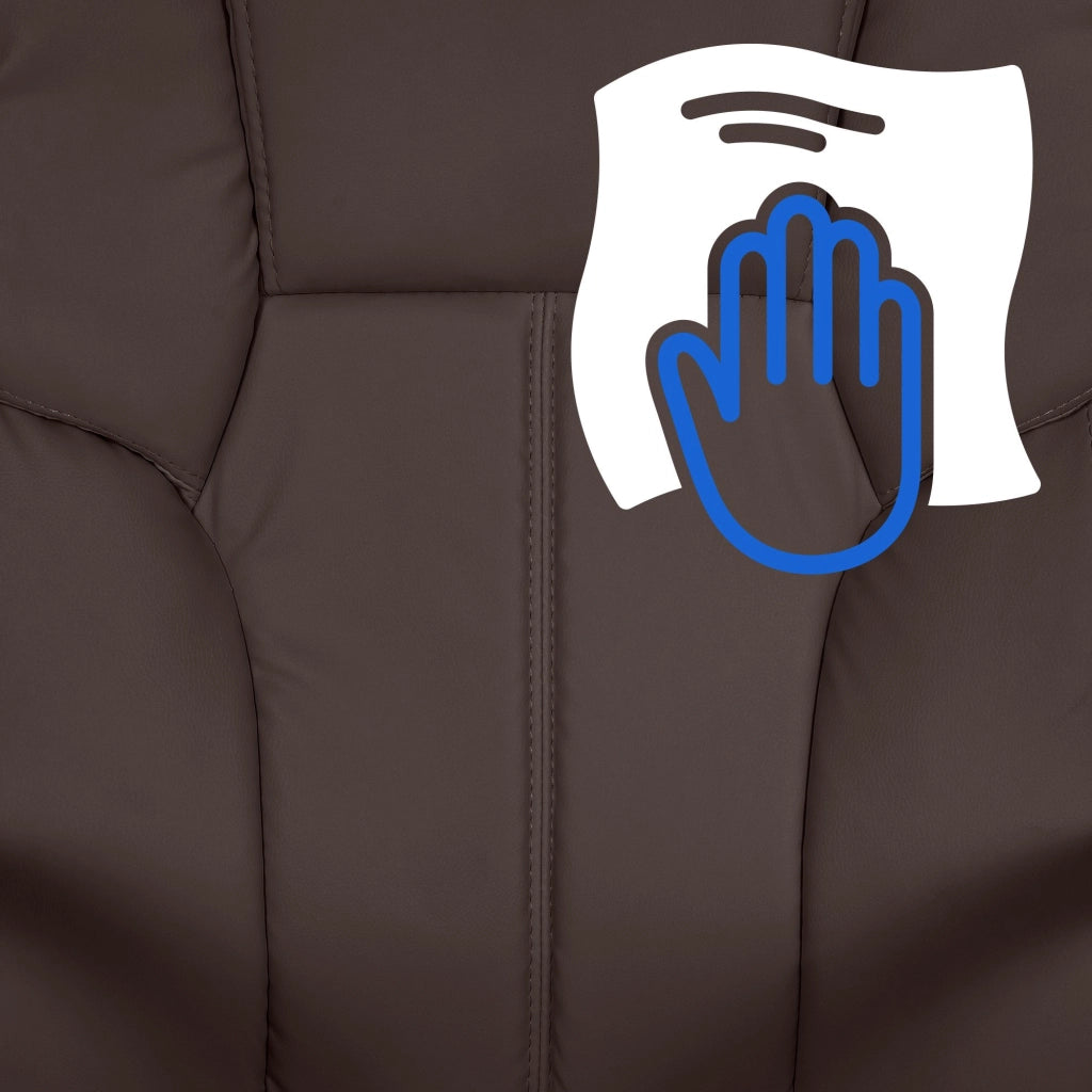 Poltrona ufficio XXL Xanthos in similpelle marrone