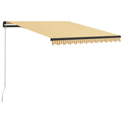 Tenda da Sole Retrattile Manuale 300x250 cm Gialla e Bianca cod mxl 38797