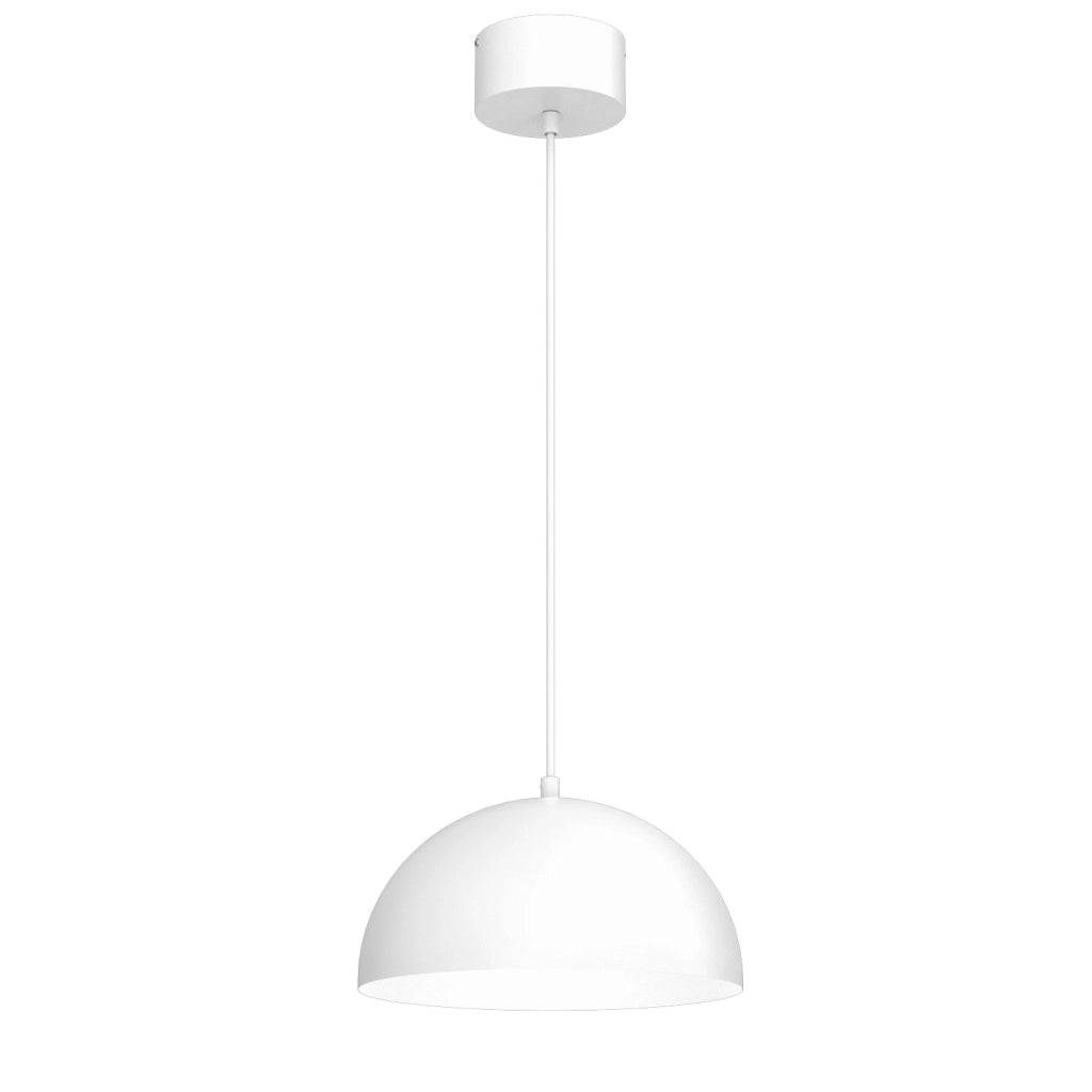 Lampada sospesa Sola Luminex cupola bianca metallo E27