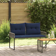Panchina da esterno Grigio e Blu Navy 118 x 55 x 82 cm 42025180
