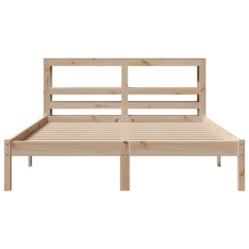 Letto senza Materasso 140x200 cm in Legno Massello di Pino 3305722