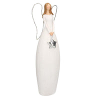 Angelo resina bianco con led cm 10x7xh30