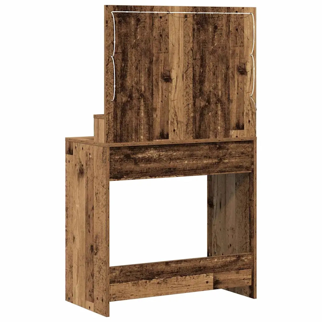 Tavolo da Trucco con specchio Legno vecchio 75,5 x 41 x 135 cm 865116