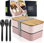 Bento Box per Bambini e Adulti, Cassetta per Pane con Scatole, Ideale per Lavoro, Scuola e Viaggio