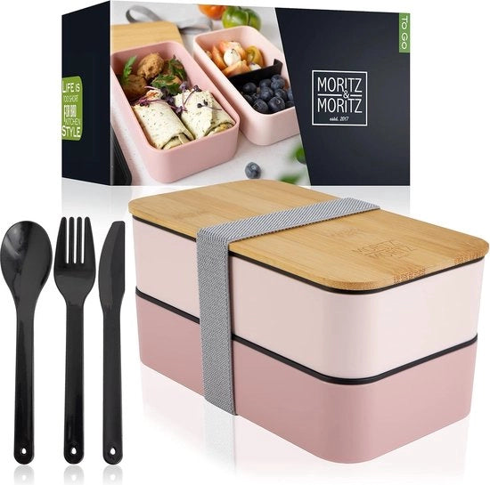Bento Box per Bambini e Adulti, Cassetta per Pane con Scatole, Ideale per Lavoro, Scuola e Viaggio