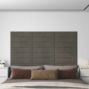Testiera da Parete 12 pcs Grigio Scuro Velluto