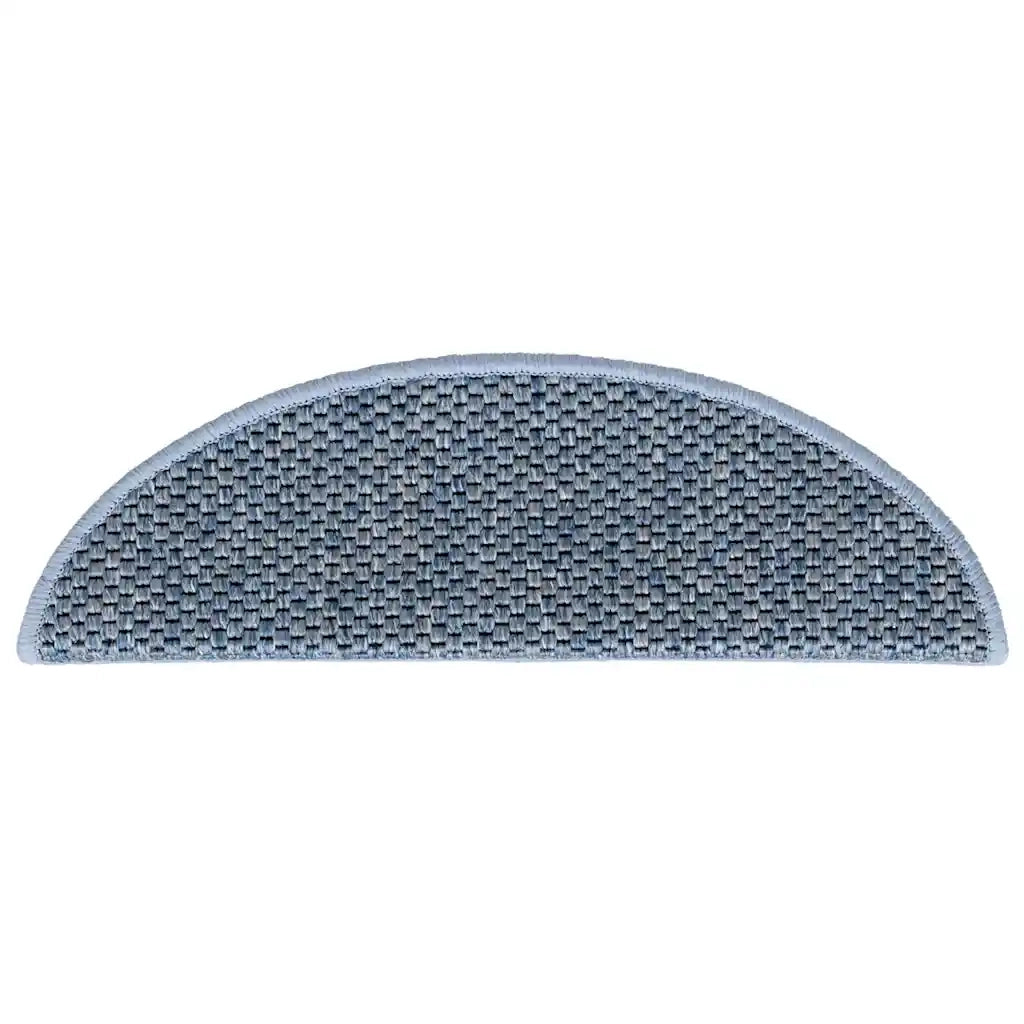 Tappeti Autoadesivi per Scale Aspetto Sisal 15pz 56x20 cm Blu cod mxl 78605