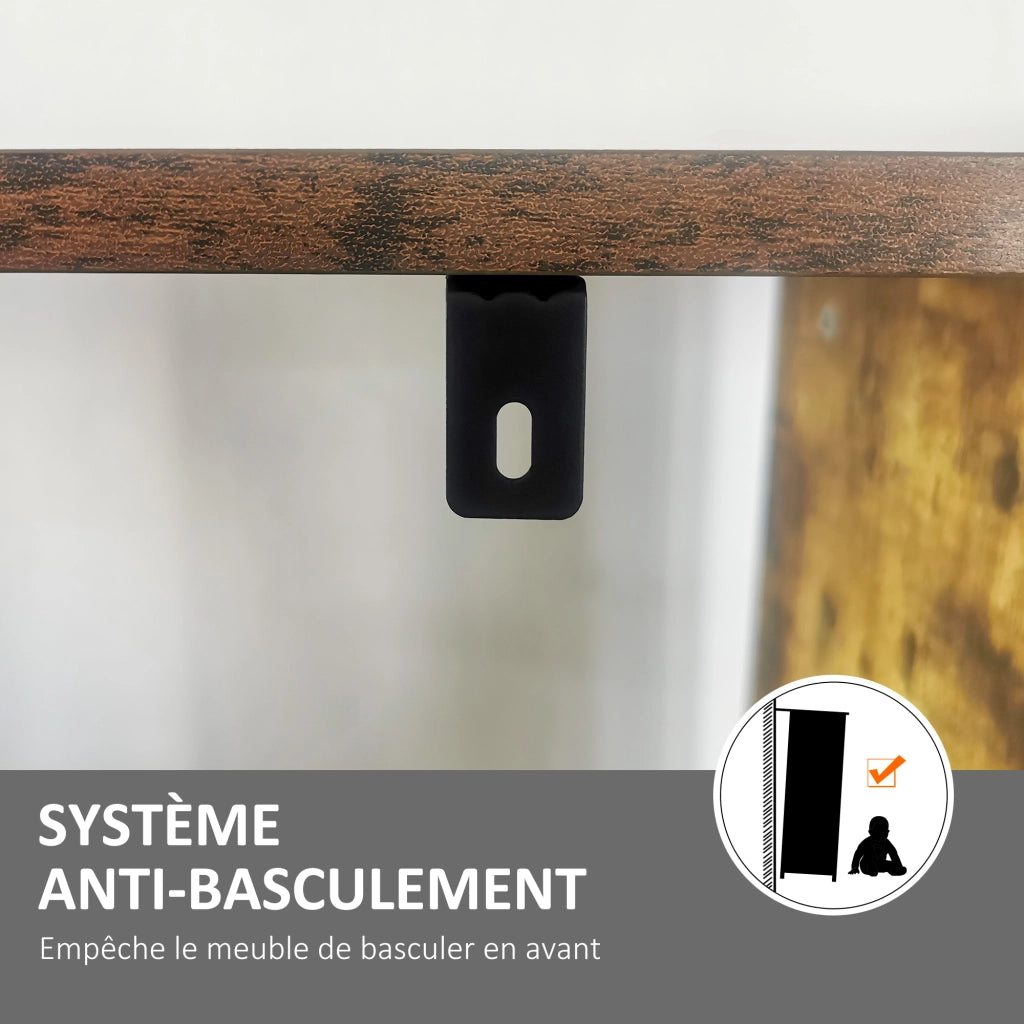 Libreria scaffale 5 ripiani divisorio stoccaggio legno metallo ¨C Xylo ¨C 74x30x157,5 cm marrone nero
