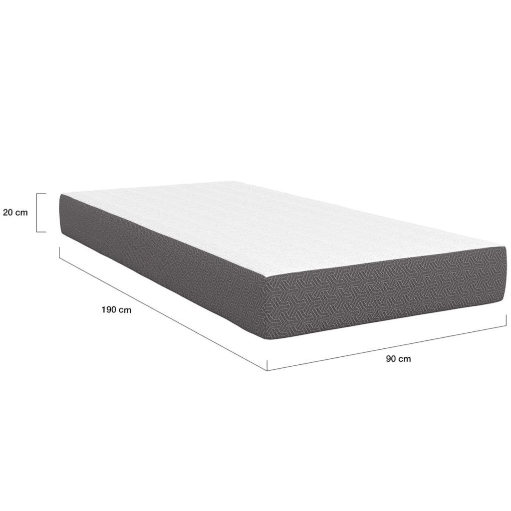 IDMarket - 90 x 190 cm Materasso STELLA in memory foam, spessore 20 cm