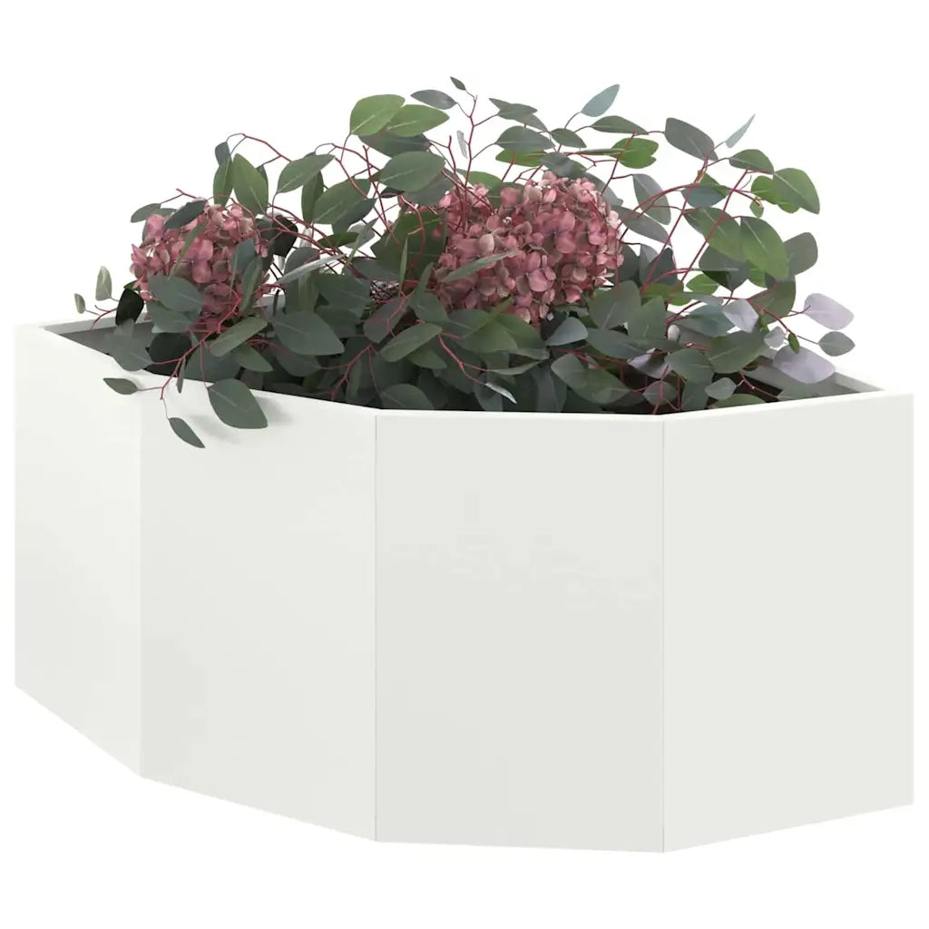 Vaso d'angolo Bianco 60 x 60 x 35 cm Acciaio