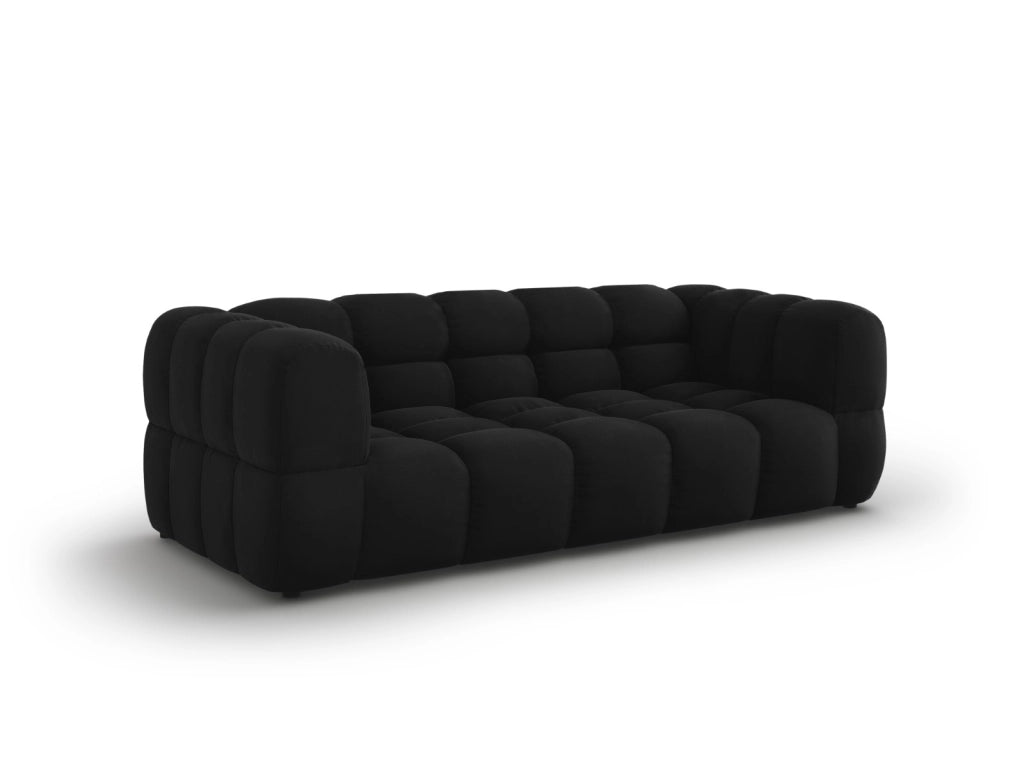 Cosmopolitan Design - Divano "Sky" 3 posti in velluto nero 