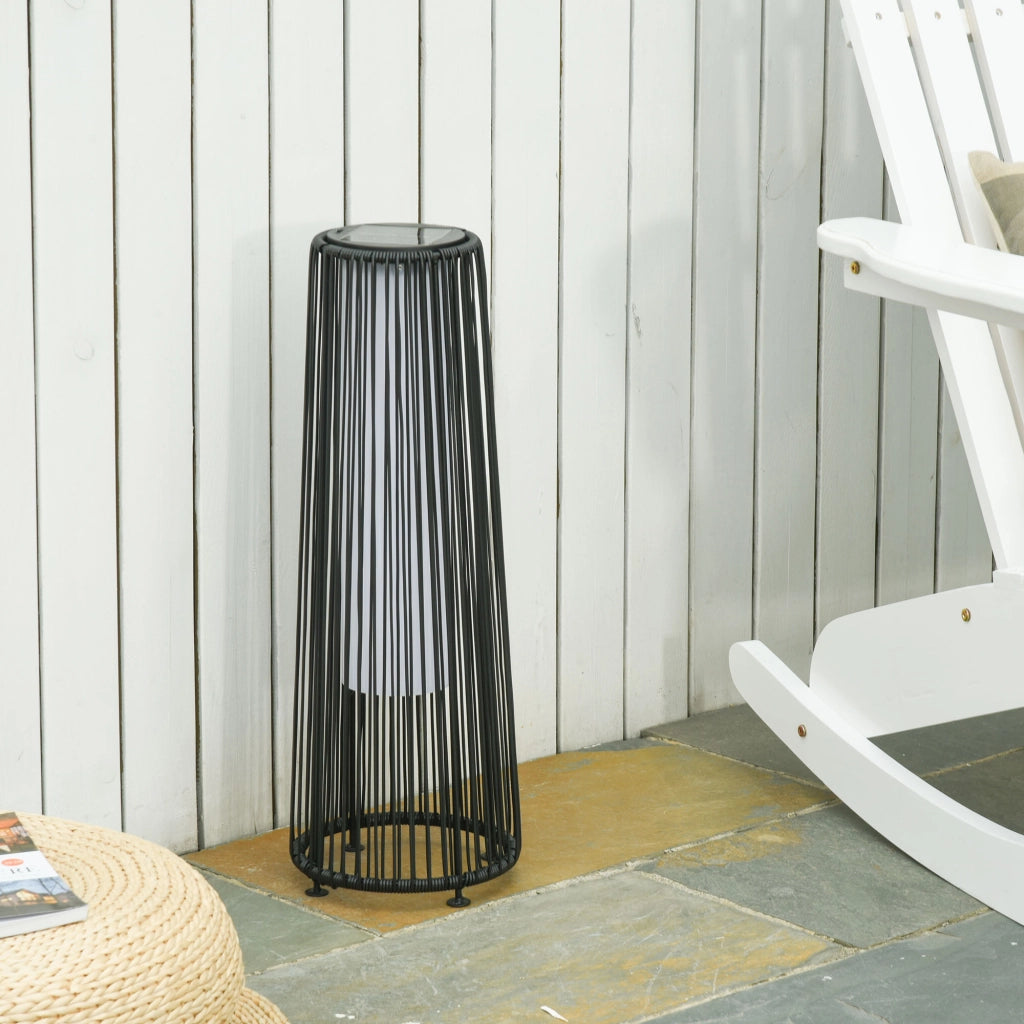 Lampada da giardino LED ¨C zephmum ¨C nero, resina, ?21.5x61H cm