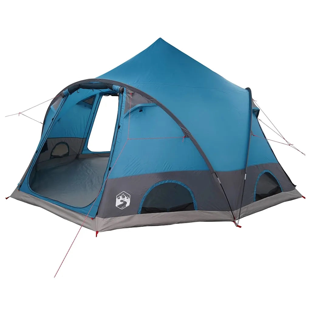 Tenda a cupola per 4 persone con tetto-Tenda da campeggio Blu 505 x 450 x 248 cm