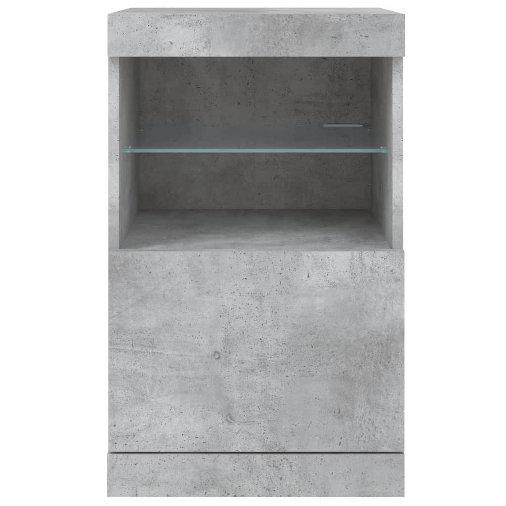 Buffet credenza cassettiera mobiletto mobile contenitore organizer per cucina soggiorno salotto con luci LED 41 x 37 x 67 cm grigio 02_0029999