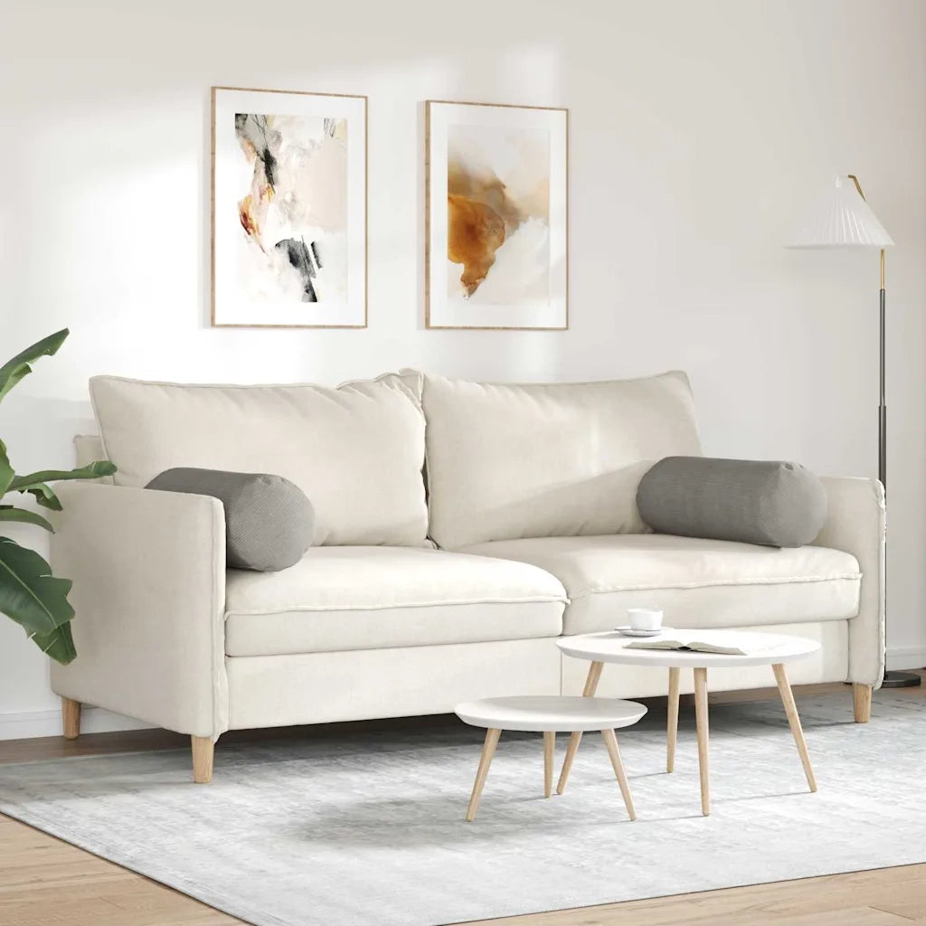 Cuscini a rullo 2 pcs Grigio chiaro Ø 25 x 70 cm