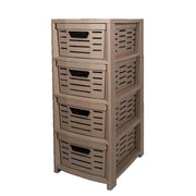 Cassettiera Multiuso in Plastica Uniko 4 Cassetti Tortora 36,5 × 28,5 × 67,5 cm