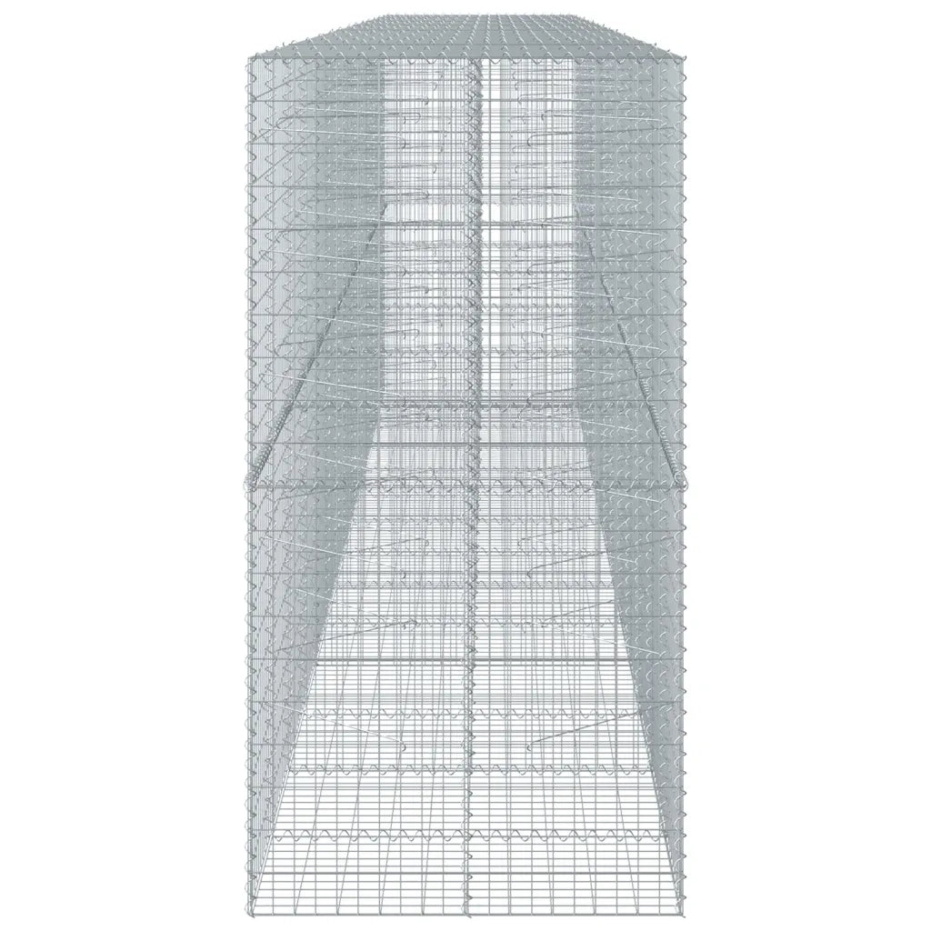 Cesto Gabbione con Copertura 700x100x200 cm in Ferro Zincato 3295237