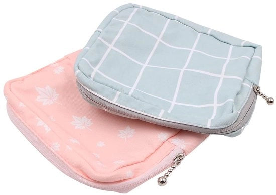 Set di contenitori per le lenzuoline igieniche - Tasca portatile - 2 pezzi - Sacchetti di cotone - Adatto per 4-8 lenzuoline igieniche