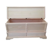 Cassapanca legno 2 cassetti con colonne grezzo 120x46x51 (5006) - Mobili 2G