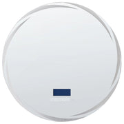 Specchio da parete a LED argento rotondo con altoparlante bluetooth 60 x 60 cm stile elegante