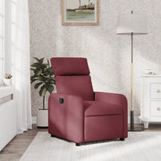 Divano Sedia-Poltrona Reclinabile in Tessuto Rosso Vino 563231