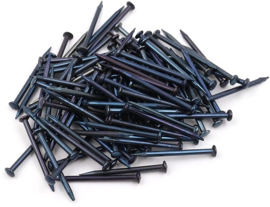 Punti in acciaio - 100 pezzi - 2,0 x 23 mm - Blu - Spilli per piastrelle - Adatti per progetti DIY - Spiedini in acciaio