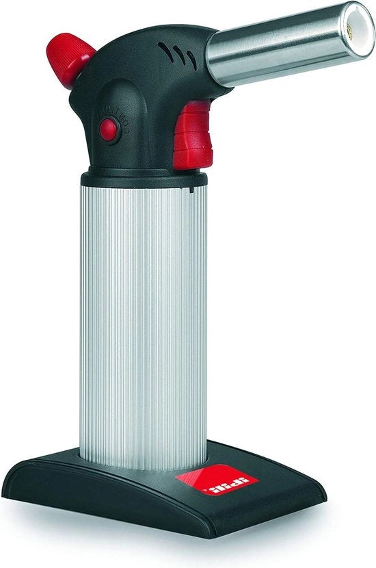 Torch da Cucina Professionale Nero-Argento-Rosso 5 x 5 x 10 cm - Cucina e Cottura