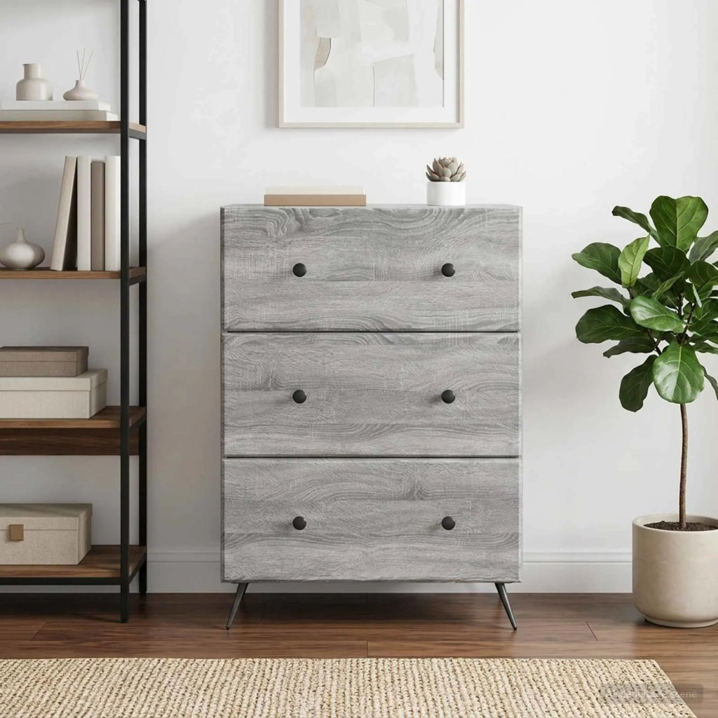 Mobile con Cassetti Grigio Sonoma 66 x 34,5 x 90 cm 895531